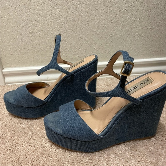 Denim Wedges - Picture 2 of 3